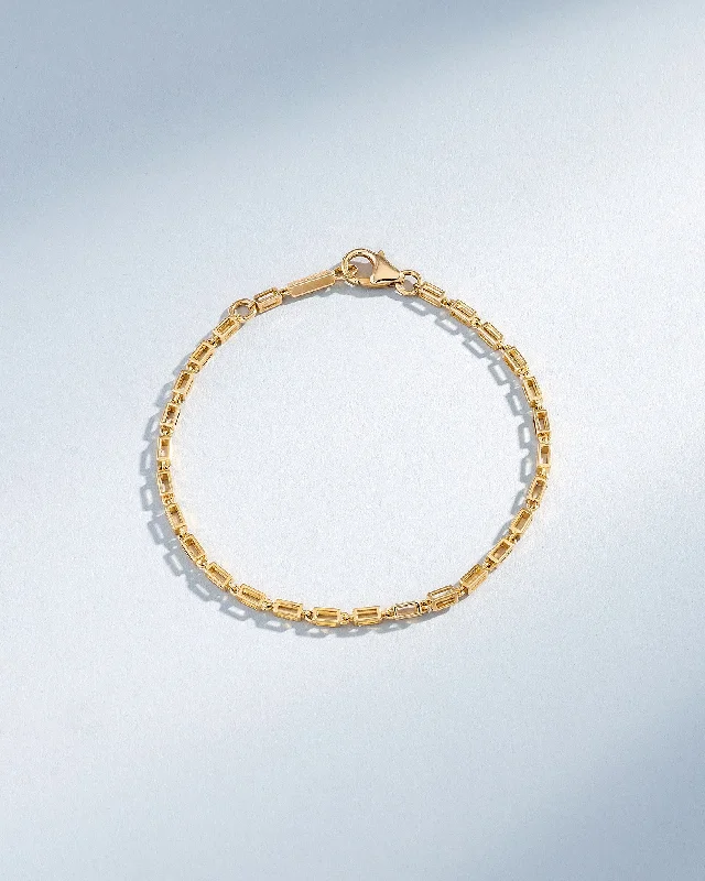 Exclusive Jewelry Sale – Sparkle For Less Block-Chain Hollow Medium Bracelet