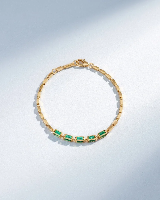 Modern Jewelry At Exclusive Discounts – Shop Today Block-Chain Multi-Emerald Medium Bracelet Modern Jewelry At Exclusive Discounts – Shop Today Block-Chain Multi-Emerald Medium Bracelet