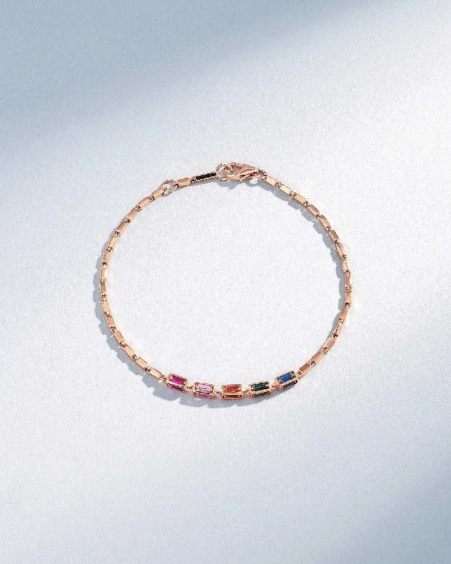 Exclusive Jewelry Offers – Sparkle For Less Block-Chain Multi-Rainbow Sapphire Thin Bracelet Exclusive Jewelry Offers – Sparkle For Less Block-Chain Multi-Rainbow Sapphire Thin Bracelet