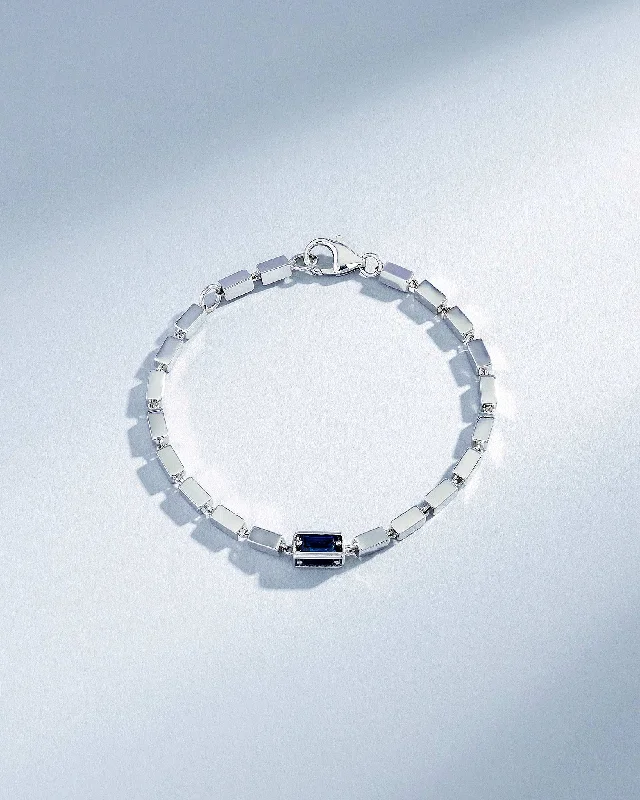 Jewelry Clearance Sale – Final Reductions Block-Chain Single Dark Blue Sapphire Thick Bracelet Jewelry Clearance Sale – Final Reductions Block-Chain Single Dark Blue Sapphire Thick Bracelet