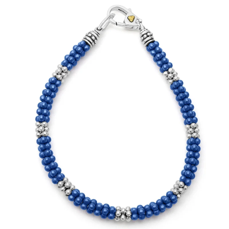 Trending Jewelry Styles Now At Limited-Time Discounts Blue Caviar Seven Silver Station Ceramic Bracelet | 5mm