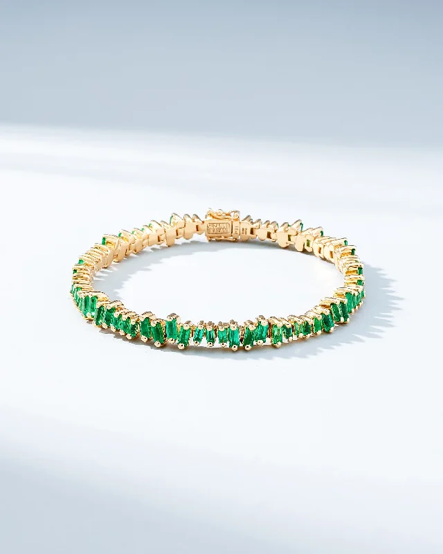 Elevate Your Outfit With Discounted Statement Jewelry Bold Emerald Tennis Bracelet