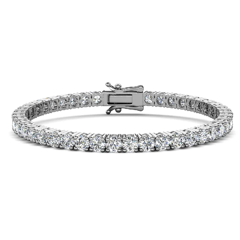 Shop Dazzling Jewelry With Special Promotional Discounts Kaylee 18k White Gold Plated Tennis Bracelet with Simulated Diamond Crystal Shop Dazzling Jewelry With Special Promotional Discounts Kaylee 18k White Gold Plated Tennis Bracelet with Simulated Diamond Crystal