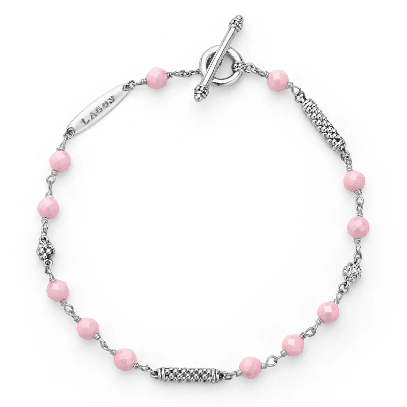 Sparkle On A Budget – Fine Jewelry For Less Caviar Icon Pink Ceramic Beaded Bracelet Sparkle On A Budget – Fine Jewelry For Less Caviar Icon Pink Ceramic Beaded Bracelet