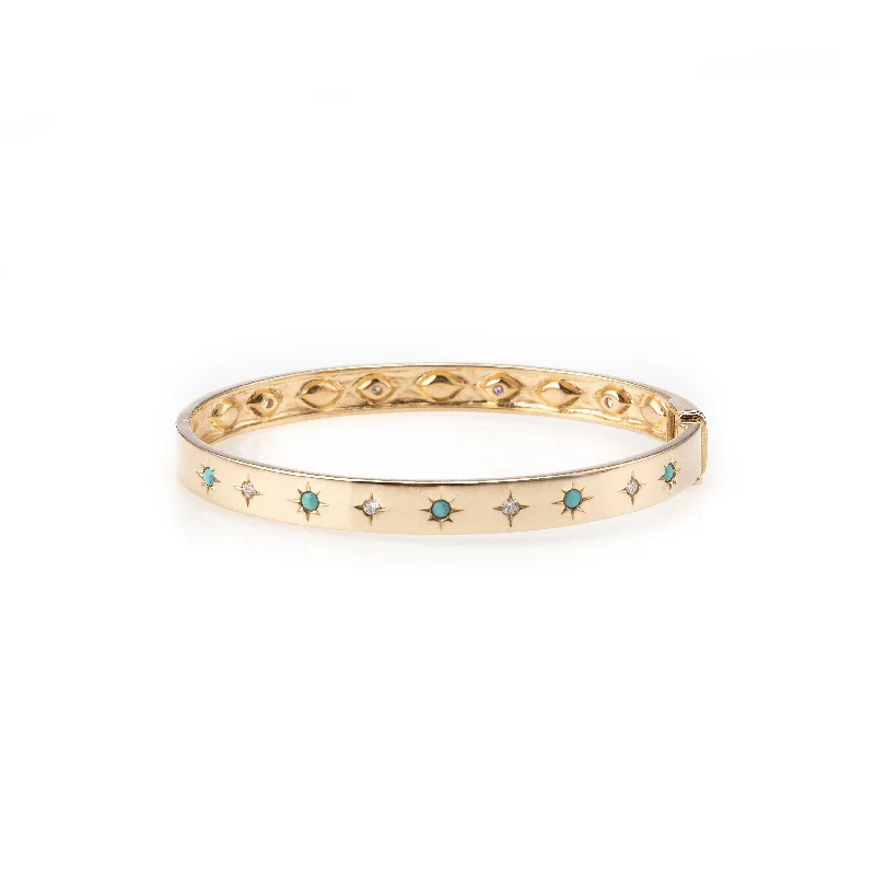 Timeless Beauty, Unbeatable Deals – Jewelry Sale On Celeste Bangle with Turquoise