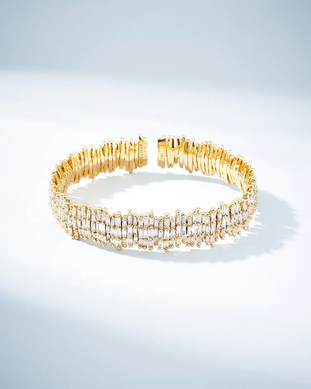 Premium Jewelry At Special Low Prices For A Limited Time Classic Gold Full Baguette Milli Bangle Premium Jewelry At Special Low Prices For A Limited Time Classic Gold Full Baguette Milli Bangle