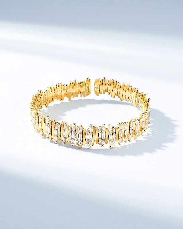 Seasonal Jewelry Sale – Upgrade Your Style Today Classic Gold Half Baguette Milli Bangle Seasonal Jewelry Sale – Upgrade Your Style Today Classic Gold Half Baguette Milli Bangle