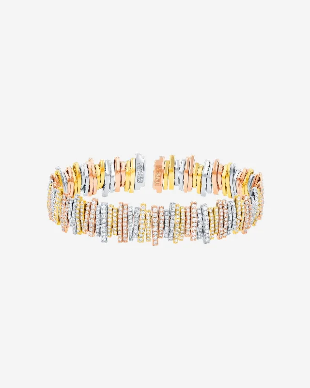 Special Offers On Handcrafted And Designer Jewelry Classic Gold Three-Tone Full Pave Milli Bangle Special Offers On Handcrafted And Designer Jewelry Classic Gold Three-Tone Full Pave Milli Bangle