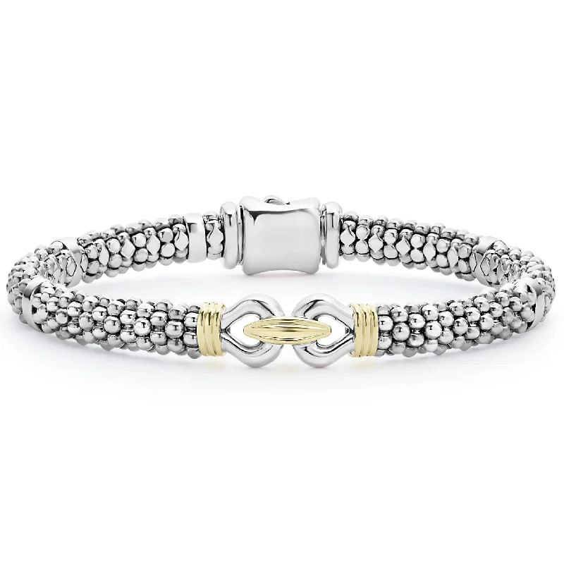 Clearance Sale On High-End Jewelry Collections Derby Two-Tone Caviar Buckle Bracelet | 6mm