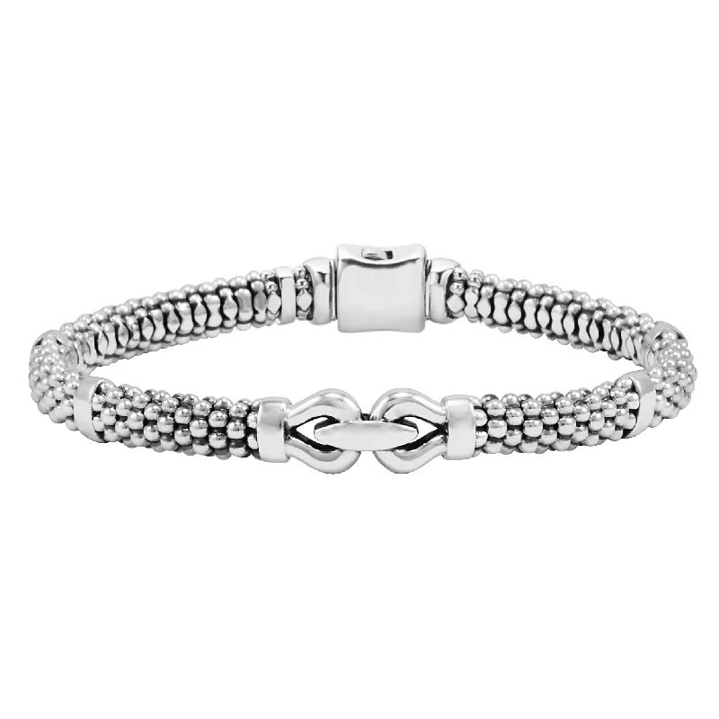 Must-Have Jewelry Pieces At Reduced Prices Derby Silver Caviar Buckle Bracelet | 6mm Must-Have Jewelry Pieces At Reduced Prices Derby Silver Caviar Buckle Bracelet | 6mm