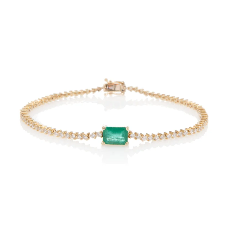 Last Chance To Shop High-End Jewelry At Markdown Prices Emerald Cut Emerald and Diamond Tennis Bracelet Last Chance To Shop High-End Jewelry At Markdown Prices Emerald Cut Emerald and Diamond Tennis Bracelet