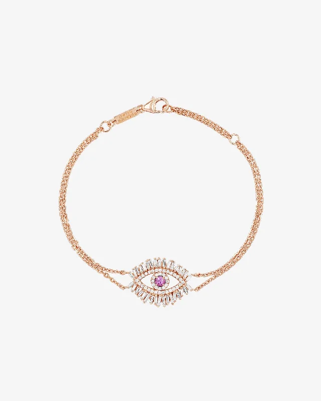 Shop Dazzling Jewelry With Special Promotional Discounts Evil Eye Midi Pink Sapphire Half Pavé Bracelet Shop Dazzling Jewelry With Special Promotional Discounts Evil Eye Midi Pink Sapphire Half Pavé Bracelet
