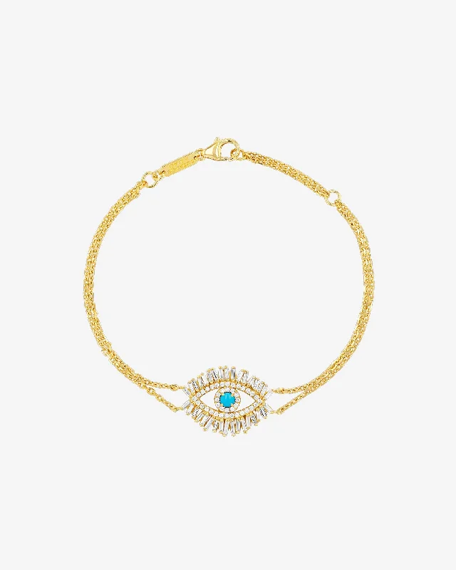 Special Deals On Handcrafted And Designer Jewelry Evil Eye Midi Turquoise Half Pavé Bracelet Special Deals On Handcrafted And Designer Jewelry Evil Eye Midi Turquoise Half Pavé Bracelet