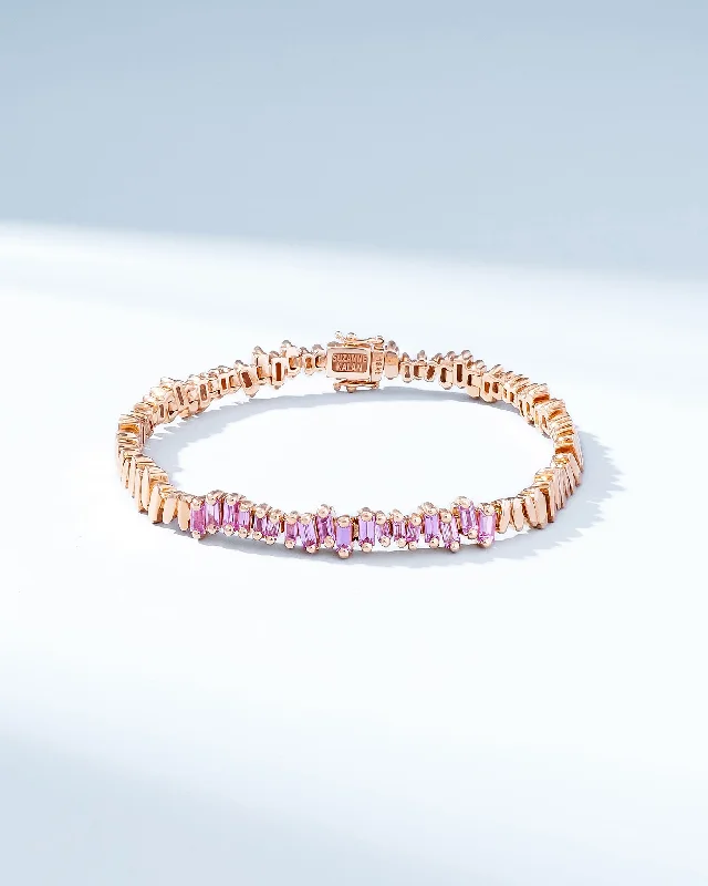 Sparkle For Less – Shop Our Limited-Time Jewelry Deals Golden Pink Sapphire ID Bracelet Sparkle For Less – Shop Our Limited-Time Jewelry Deals Golden Pink Sapphire ID Bracelet
