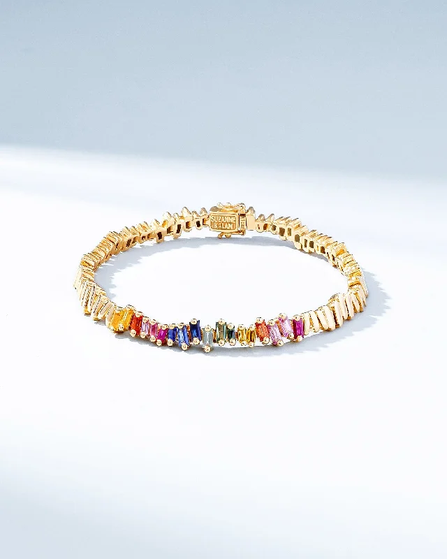 Get The Jewelry You Love At A Price You Love Golden Rainbow Sapphire ID Bracelet