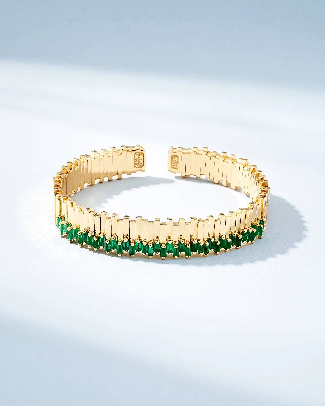 Save On Luxury Jewelry Pieces – Limited-Time Offers Golden Stacker Emerald Bangle