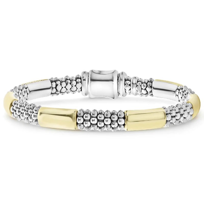 Limited-Time Jewelry Sale – Elegant Styles At Less High Bar Two-Tone Station Caviar Bracelet | 6mm Limited-Time Jewelry Sale – Elegant Styles At Less High Bar Two-Tone Station Caviar Bracelet | 6mm