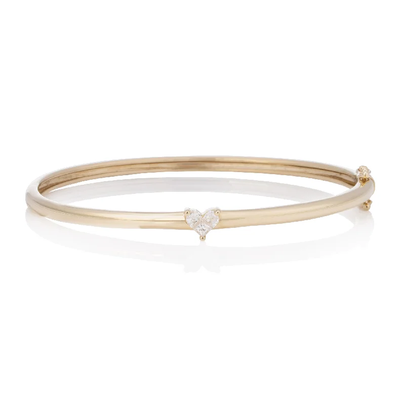 Timeless Elegance Now At Special Discounts Illusion Heart Diamond Bangle