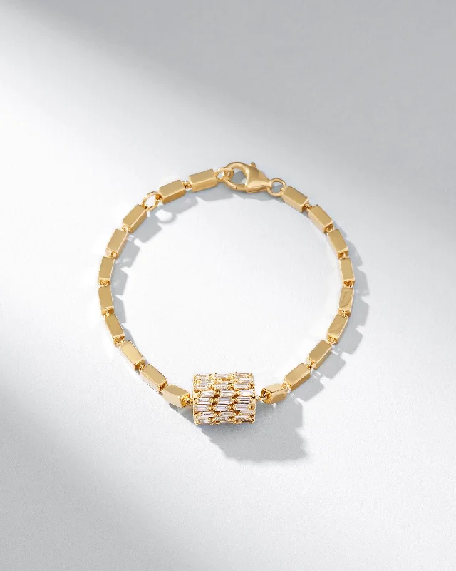 Special Deals On Handcrafted And Designer Jewelry Infinite Triple Row Diamond Thick Block-Chain Bracelet Special Deals On Handcrafted And Designer Jewelry Infinite Triple Row Diamond Thick Block-Chain Bracelet