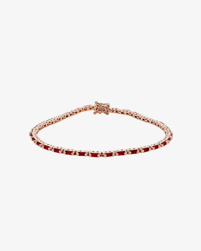 Celebrate Every Occasion With Sparkling Savings Linear Ruby Tennis Bracelet