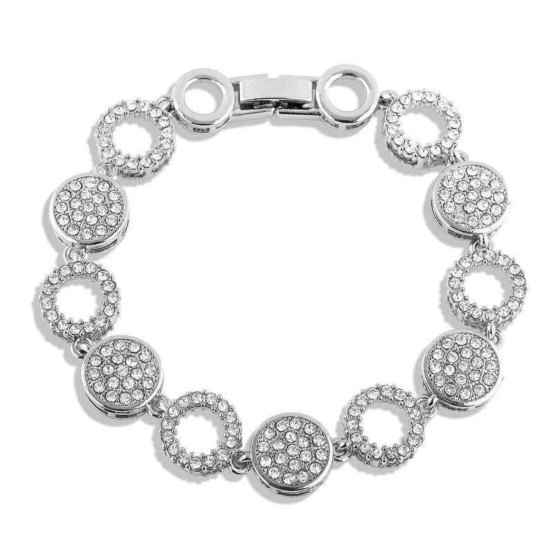 Fashion-Forward Geometric Jewelry For Contemporary Style Links Rhodium Bracelet