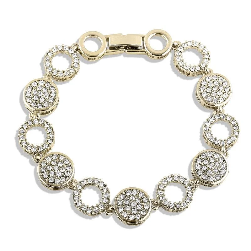 Romantic Heart-Shaped Jewelry For Special Gifts Links Yellow Gold Bracelet