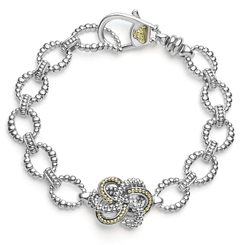 Fashion-Forward Jewelry At Exclusive Discounts Love Knot Two-Tone Love Knot Link Bracelet Fashion-Forward Jewelry At Exclusive Discounts Love Knot Two-Tone Love Knot Link Bracelet