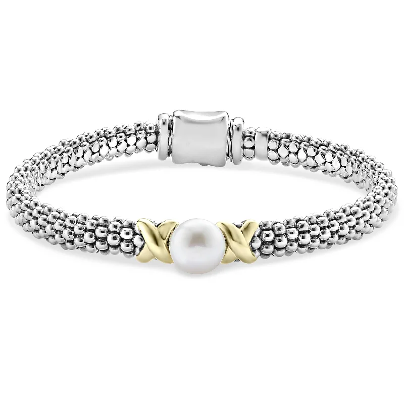 Must-Have Jewelry At Unbelievable Discounts Luna Two-Tone X Pearl Caviar Bracelet | 6mm