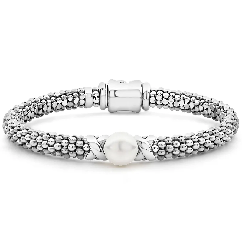 Shop Dazzling Jewelry At The Best Prices Luna Silver X Pearl Caviar Bracelet | 6mm