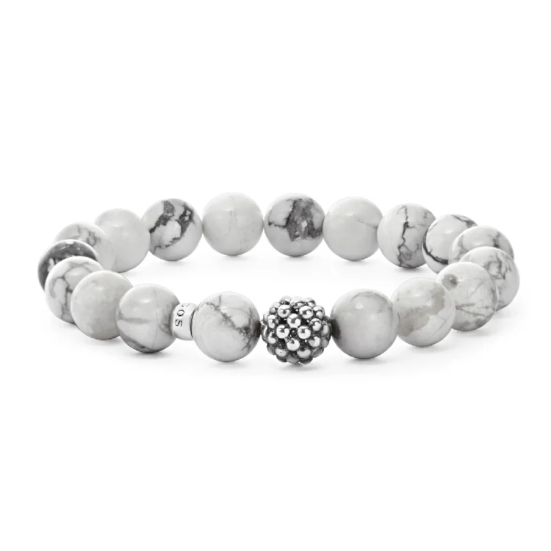 Dazzle With Discounts – Shop Jewelry On Sale Maya Howlite Silver Station Bead Bracelet Dazzle With Discounts – Shop Jewelry On Sale Maya Howlite Silver Station Bead Bracelet