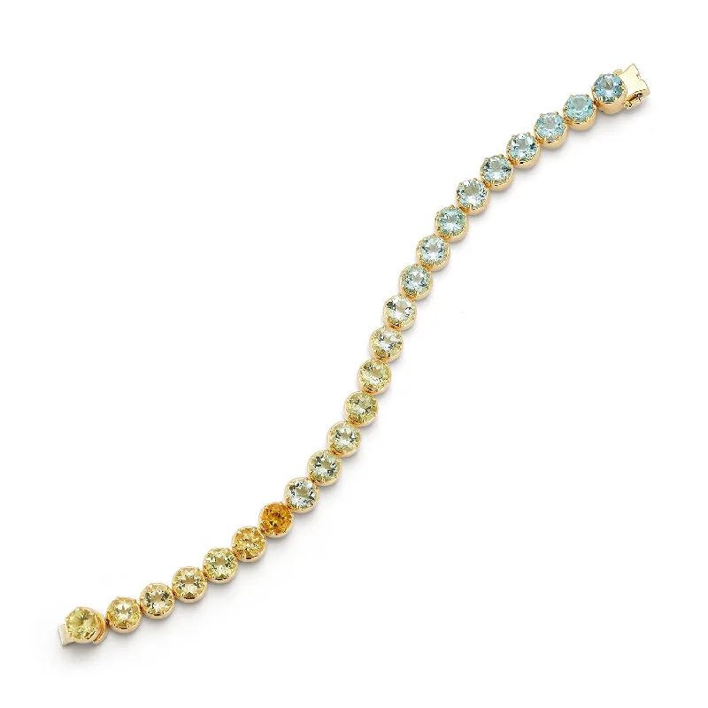 Shop Dazzling Jewelry At The Best Prices Ombré Bracelet - Aquamarine and Citrine