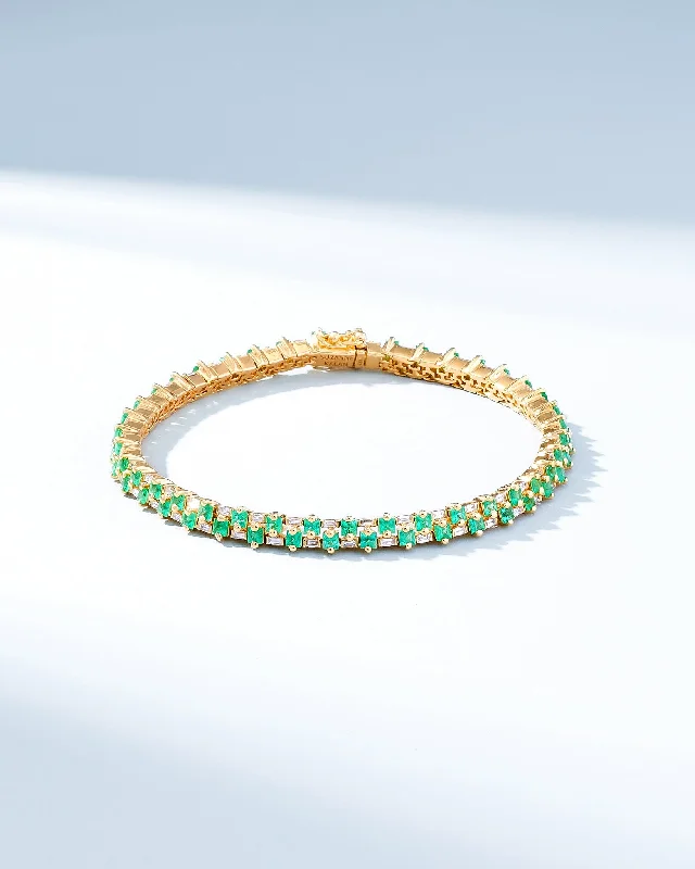 Handcrafted Jewelry Sale – Unique Designs At Low Prices Princess Mini Stack Emerald Tennis Bracelet