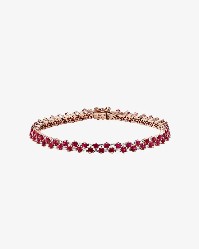 Eco-Friendly Sustainable Jewelry For Conscious Buyers Princess Mini Stack Ruby Tennis Bracelet Eco-Friendly Sustainable Jewelry For Conscious Buyers Princess Mini Stack Ruby Tennis Bracelet