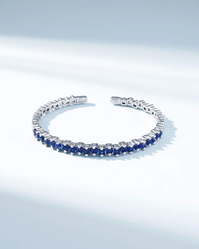 Jewelry Clearance – Final Chance To Save Big Princess Staggered Dark Blue Sapphire Bangle Jewelry Clearance – Final Chance To Save Big Princess Staggered Dark Blue Sapphire Bangle