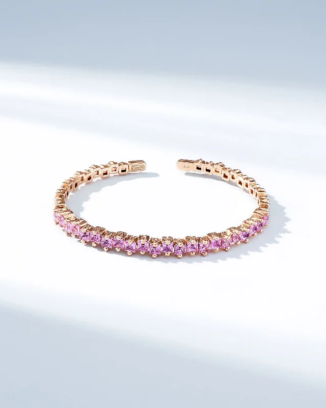 Special Sale On Handcrafted Jewelry – Shop Today Princess Staggered Pink Sapphire Bangle Special Sale On Handcrafted Jewelry – Shop Today Princess Staggered Pink Sapphire Bangle
