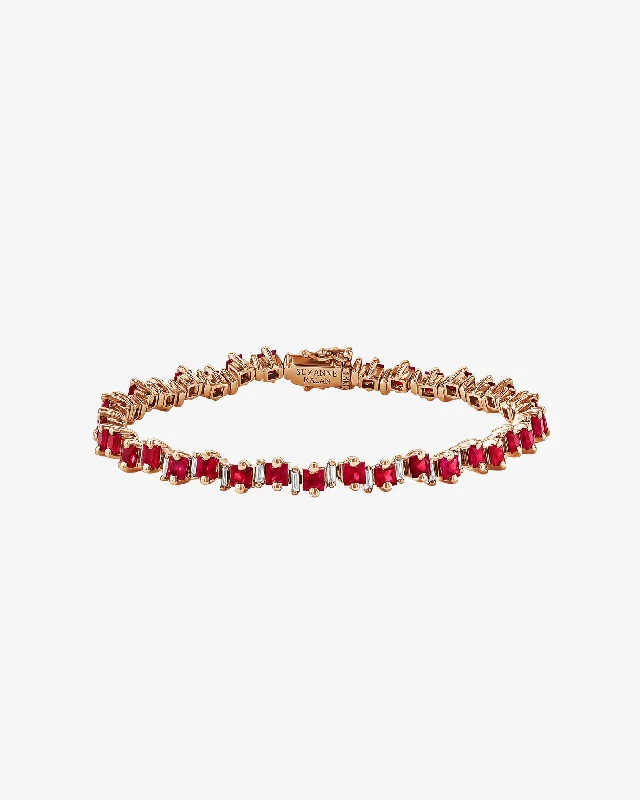 Exclusive Gemstone Jewelry At Special Prices Princess Staggered Ruby Tennis Bracelet Exclusive Gemstone Jewelry At Special Prices Princess Staggered Ruby Tennis Bracelet