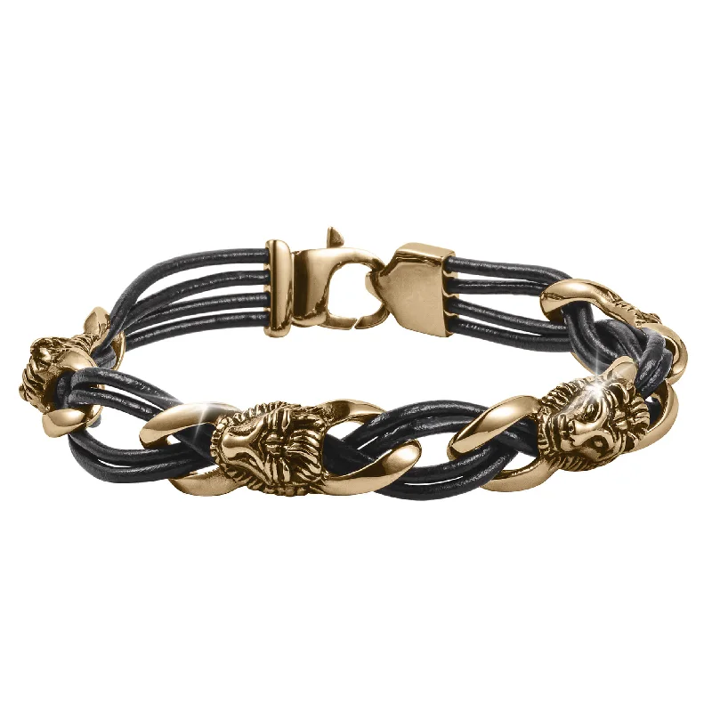 Get The Jewelry You Love At A Price You Love Roaring Gold Leather Bracelet