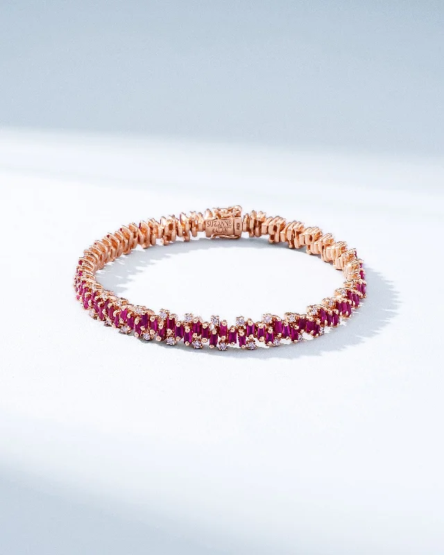Exclusive Jewelry Markdowns – Limited-Time Offer Shimmer Ruby Tennis Bracelet
