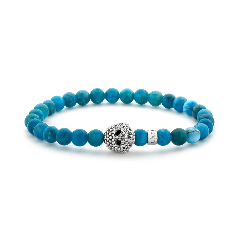 Upgrade Your Jewelry Collection For Less Anthem Blue Apatite Skull Bracelet
