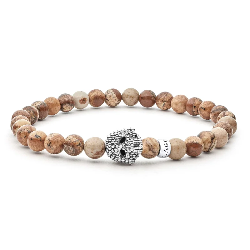 Shop Stylish Jewelry Now And Save Big Anthem Picture Jasper Skull Bracelet