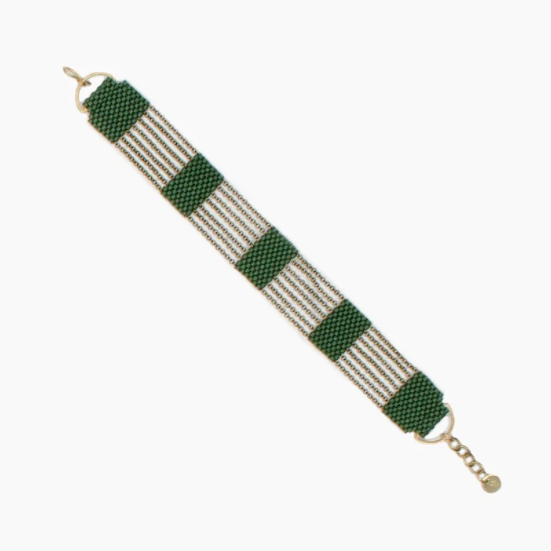 Premium Jewelry Now Available At Special Discounts Silo Bracelet in Moss Green