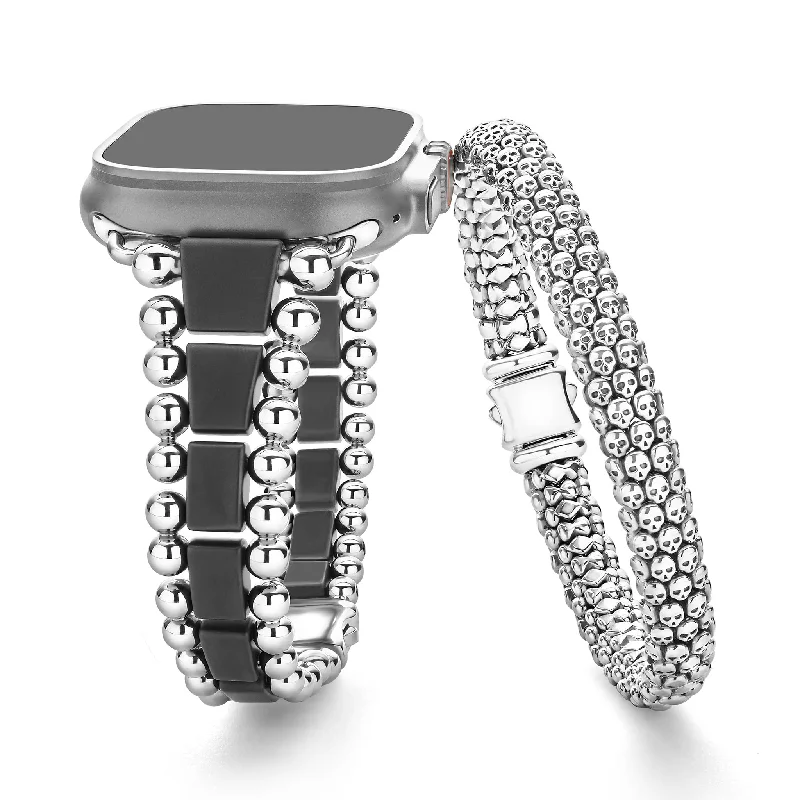 Waterproof Stainless Steel Jewelry For Lasting Beauty Smart Caviar Matte Black Ceramic and Caviar Beaded Skull Bracelet Gift Set Waterproof Stainless Steel Jewelry For Lasting Beauty Smart Caviar Matte Black Ceramic and Caviar Beaded Skull Bracelet Gift Set