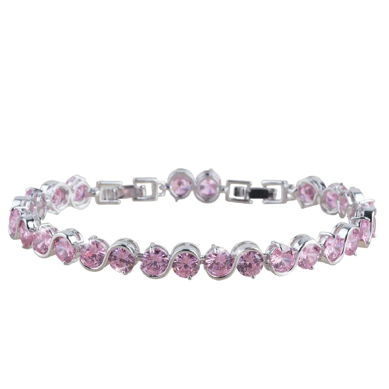 Dazzle In Elegance With Our Biggest Jewelry Sale Soprano Pink Rhodium Bracelet