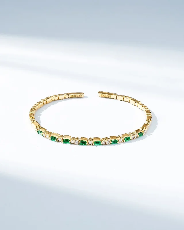 Premium Jewelry Now Available At Special Discounts Thin Mix Emerald Bangle