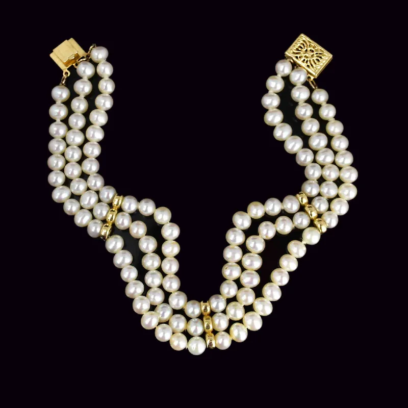 Best Jewelry Deals – Shop Premium Pieces At Great Prices Vintage 14K Gold Three Row Cultured Pearl Bracelet Best Jewelry Deals – Shop Premium Pieces At Great Prices Vintage 14K Gold Three Row Cultured Pearl Bracelet