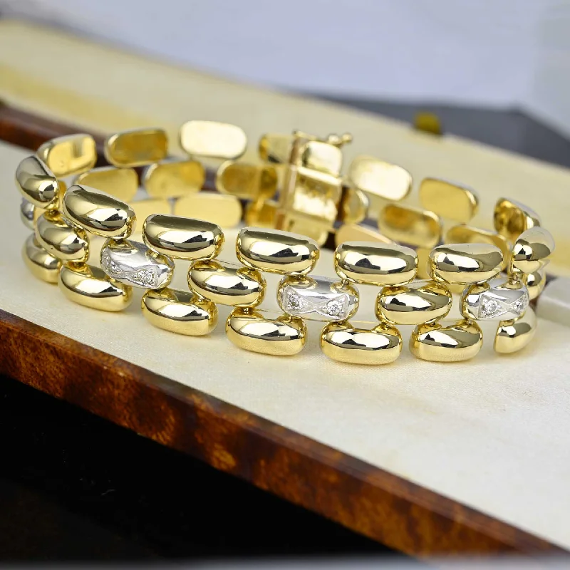 Luxury Jewelry Clearance – Shop Premium Styles Now Vintage Diamond Solid 14K Gold Tank Bracelet, 35.6 Grams Luxury Jewelry Clearance – Shop Premium Styles Now Vintage Diamond Solid 14K Gold Tank Bracelet, 35.6 Grams