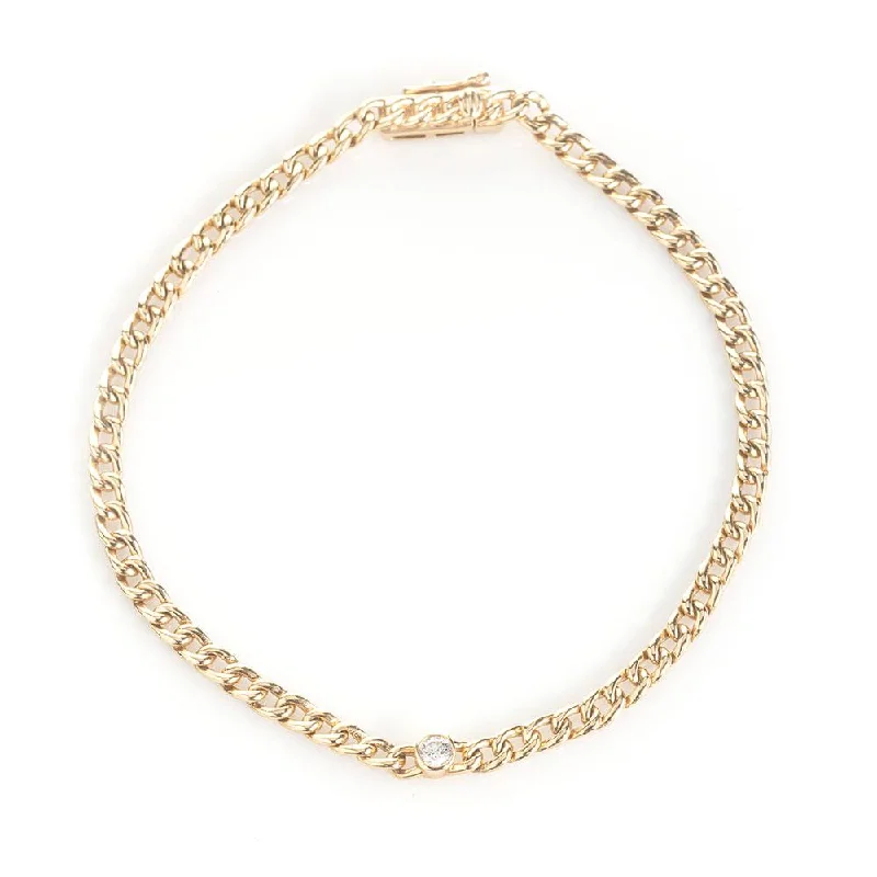 Affordable Glamour – Premium Jewelry For Less Vintage Petite Chain Link Bracelet with Bezel Diamond Affordable Glamour – Premium Jewelry For Less Vintage Petite Chain Link Bracelet with Bezel Diamond