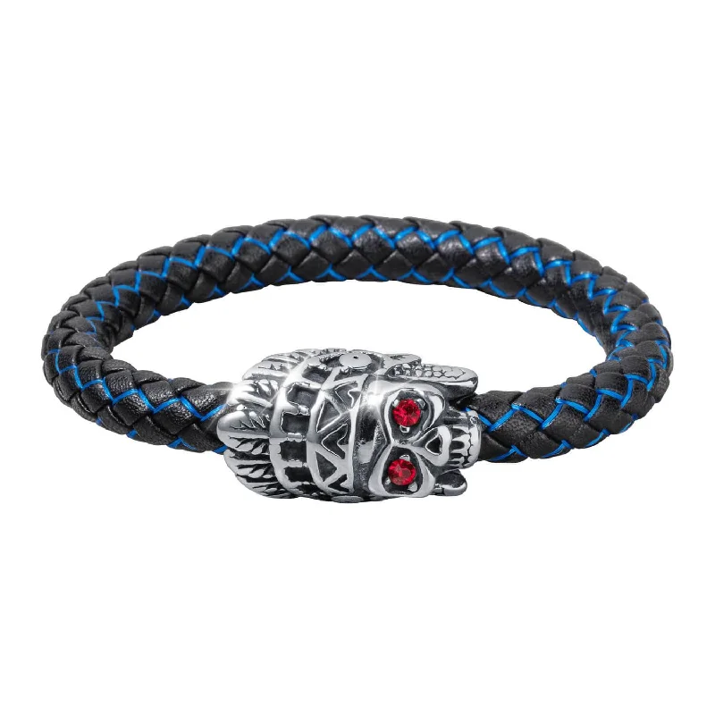 Delicate Crystal Jewelry For Sophisticated Charm Warrior Skull Bracelet