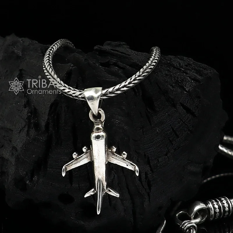 Holiday Jewelry Sale – Perfect Gifts At The Best Prices 925 pure silver Divine AEROPLANE/Fiter jet pendant best gifting pendant, wheat chain necklace locket delicate unisex  jewelry NSP754