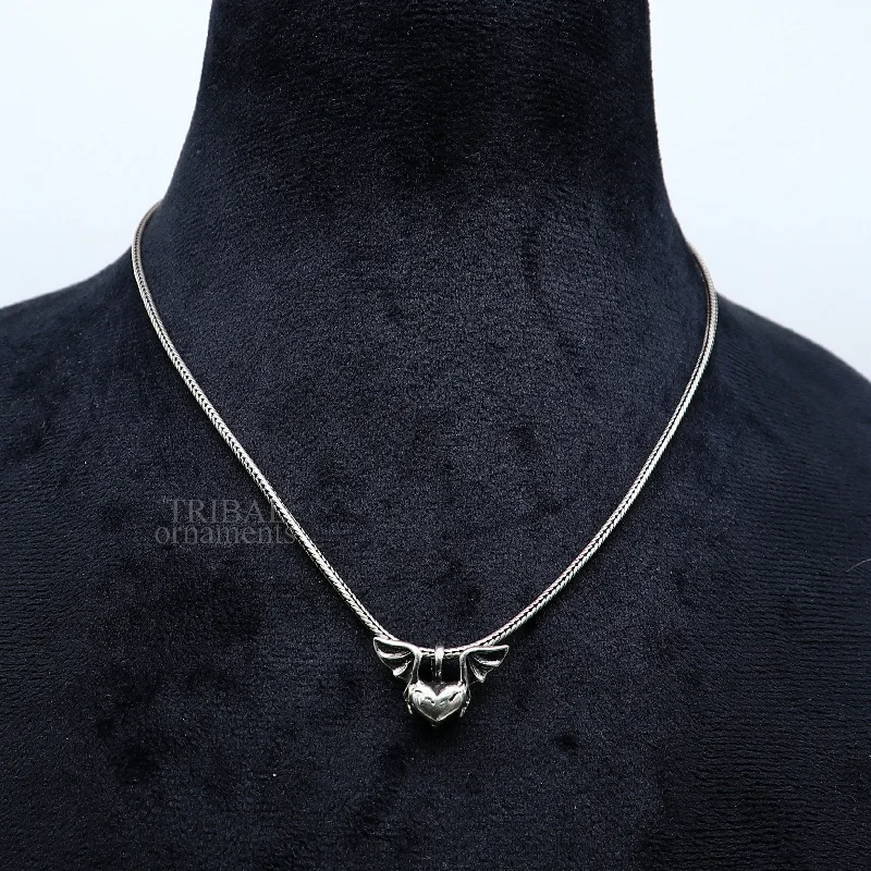 Seasonal Jewelry Sale – Upgrade Your Style Today 925 solid sterling silver handmade amazing heart with feather design customized pendant stylish locket unisex gifting jewelry  ssp1660